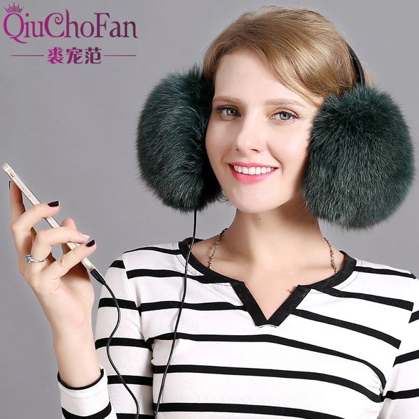 

womens earmuffs real fur and rex fur earmuffs winter comfortable warm wearing headphones ear warm ladies, Blue;gray