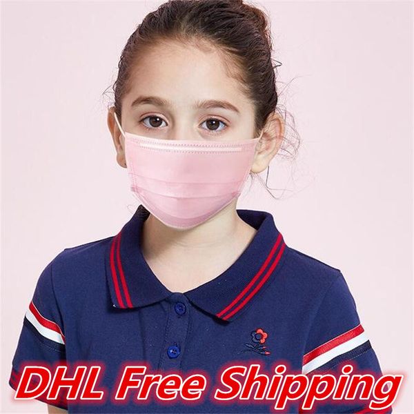 

3 Colors Kids Disposable Face Mask In Stock Protective Masks 2020 Top Quality 3 Layers Anti Dust Breathable Mask for Chidren
