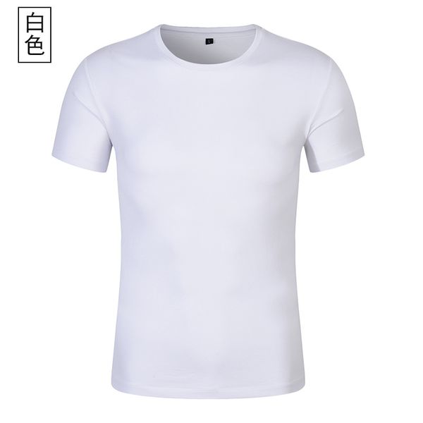 

19ss fashionable holiday superior quality round neck t-shirt pure color cotton mens designer t shirts white, White;black