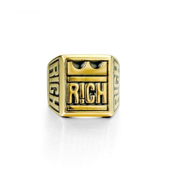 

china new rap total championship rich ring ai heat ring titanium steel ring for men and women, Silver
