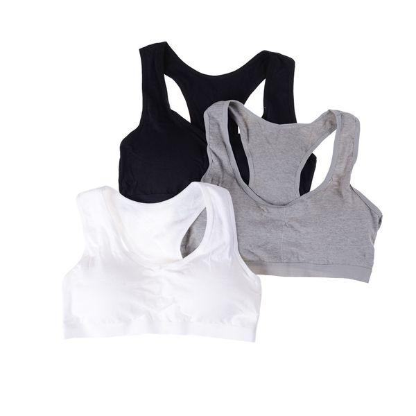 

cotton classic vest bra breathable young girl bra solid color wireless underwear for girl student sleeping wear, Red;black