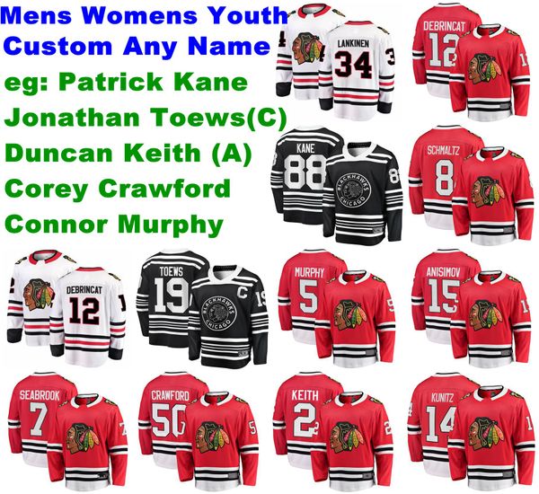 

chicago blackhawks jerseys olli maatta jersey robin lehner patrick kane jonathan toews brent seabrook hockey jerseys womens custom stitched, Black;red