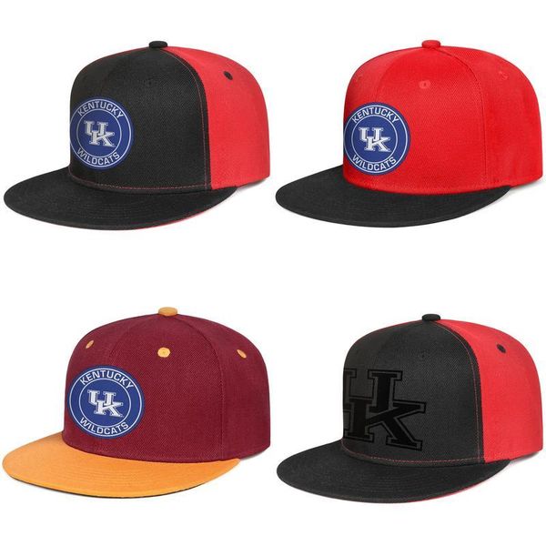 

kentucky wildcats round logo mens and women snap back baseballcap styles cute hip hopflat brimhats basketball black logo camouflage gold, Blue;gray