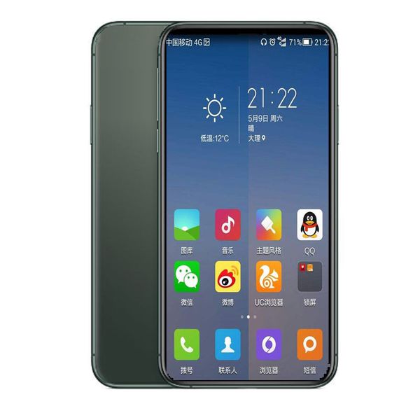 

goophone 5.8inch 10th andriod phone 1gbram 16gbrom mtk6580 quad core 8mp 3g wcdma faceid sealed box fake 4g displayed