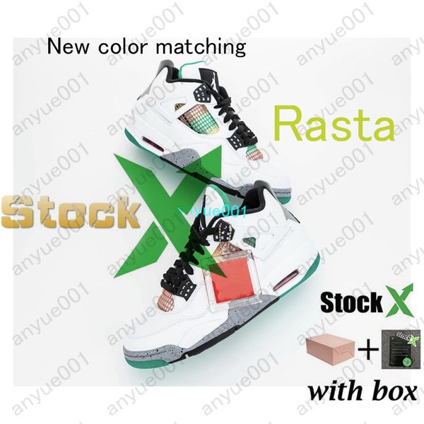 

stock x rasta purple bred 4 4s iv cactus jack mens basketball shoes white cement denim blue men women sports designer sneakers box
