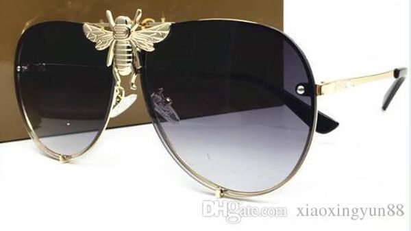 

солнцезащитные очки мужчины женщины популярная мода большой летний стиль с пчелами высокое качество уф защита линзы поставляются с коробкой, White;black