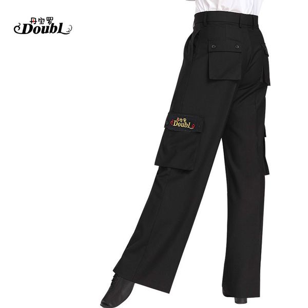 

latin dance pocket trousers men ballroom performance long wears male black modern national standard dance costumes h683, Black;red
