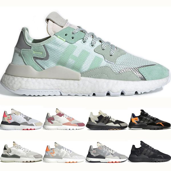 

nite jogger 3m reflective men women running shoes 2019 triple black white breathable mens trainers women sports sneakers 36-45, White;red