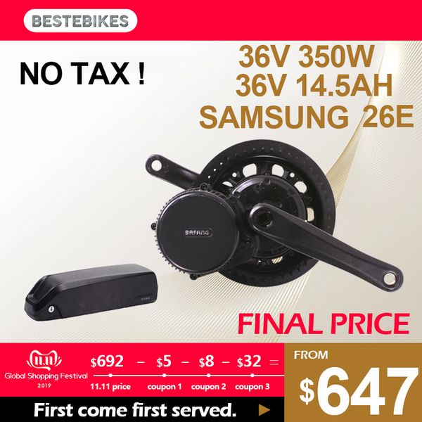 

bafang bbs01b bbs01 350w 36v14.5ah samsung battery mid drive motor electrique avecbatterie velo e-bike ebike conversiation