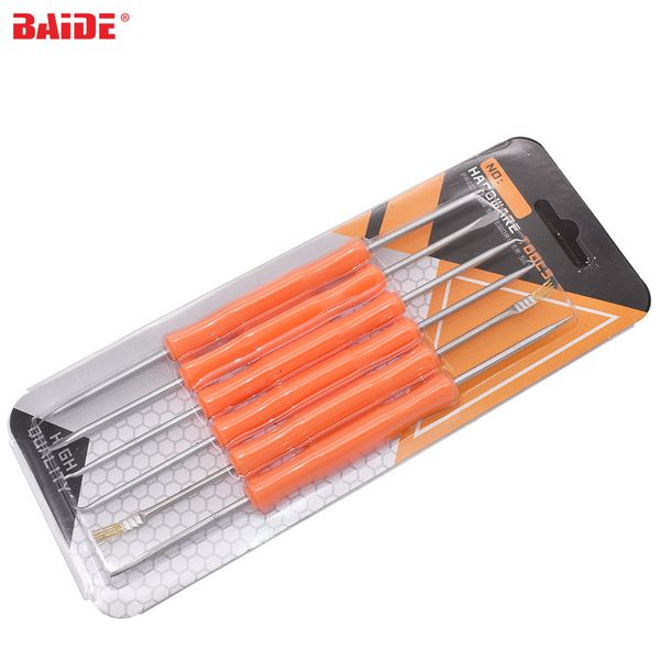 Laranja, Calor eletrônico Assist Repair Tool Set 6pcs / set 30set Soldagem Estação de solda de solda Ferramenta de Ferro Soldagem Moagem ferramenta de limpeza / lot