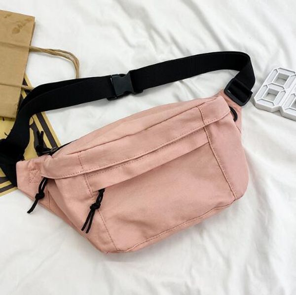 

Ins Women Waist Bag Nylon Large Capacity Man Chest Bag Plain Shoulder Bags Crossbody Totes