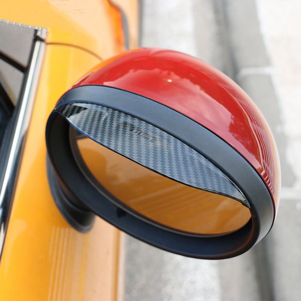 

2pcs car rearview mirror rain eyebrow visor shade shield water guard for mini cooper f55 hardf56 hatchback 2015 2016 2017