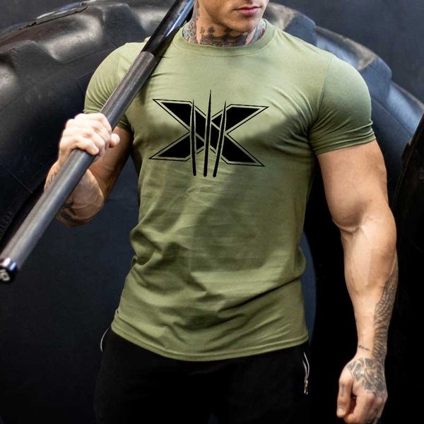 

размер m до xxl повседневный muscle dr. brothers спорт отдых фитнес с коротким рукавом футболка мужской running training стройный print топы, White;black