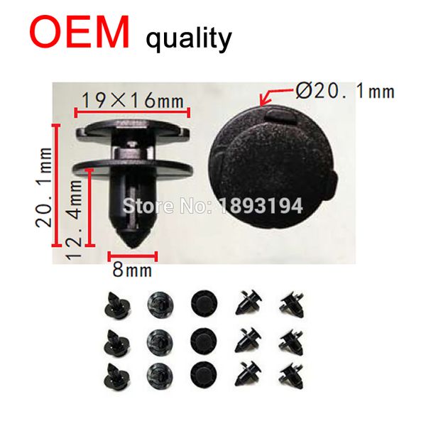 

100x / 500x oem plastic clip and automotive push-type retainer for 015532dr9a