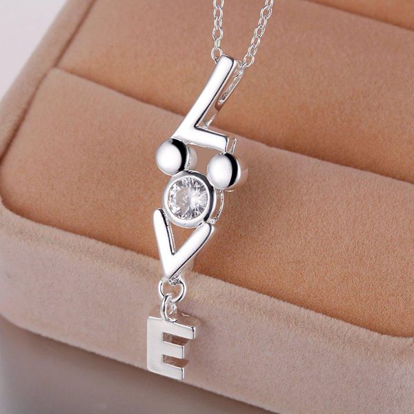 

letter l .e. v blingsilver plated necklace silver pendant jewelry /qsokzaxf wahizmyi letter l goods with price eunha
