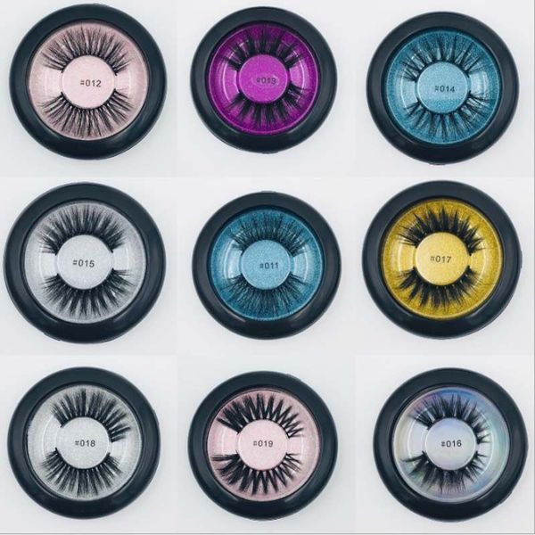 

3d strip mink eyelash extension 10 styles round box glitter card false eyelash shiny 3d mink lash extension