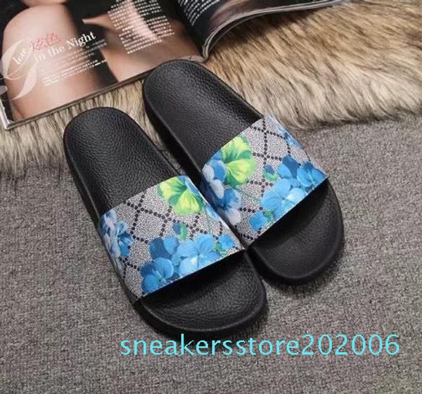 

luxury designer mens womens summer rubber sandals beach slide fashion scuffs slippers indoor shoes s06, Black