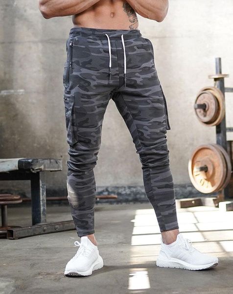 

spring autumn pants mens multi pocket leggings fashion multicolor casual fitness pants male fashion, Black
