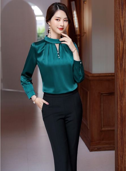 

formal 2 piece and flare trousers women business suits professional office ladies pants suits women blouses & shirts set, White;black