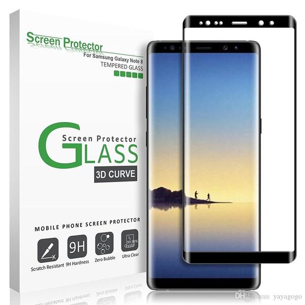 

wholesale e195 new 3d curved 9h full cover tempered glass screen protector film for samsung galaxy note8 / s8 / s8 plus/s6edge/s7edge