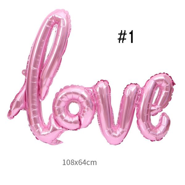 

set love aluminum balloon decor 1 party birthday kids foi metallic huge air ball decoration birthday ballon balloons set dnlxn