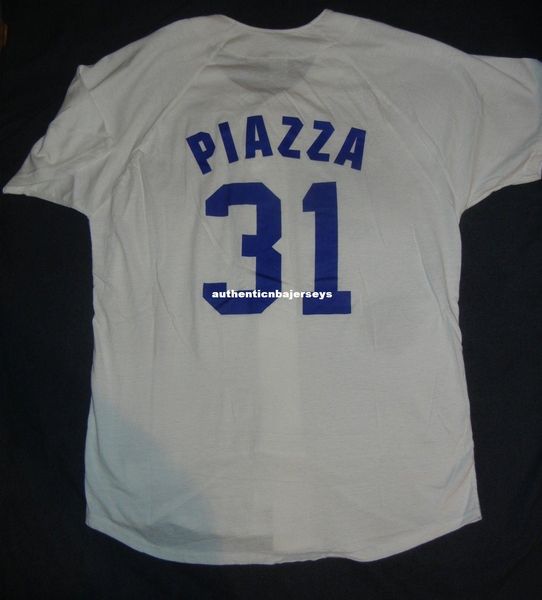 

retro 31# mike piazza los angeles white jersey shirt mens stitched baseball jerseys, Black;blue