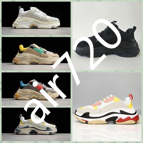 

balenciaga triple-s 2019 multi triple s дизайнер низкий старый папа тапки комбинации подошвы сапоги мужская женская мода повседневная обувь