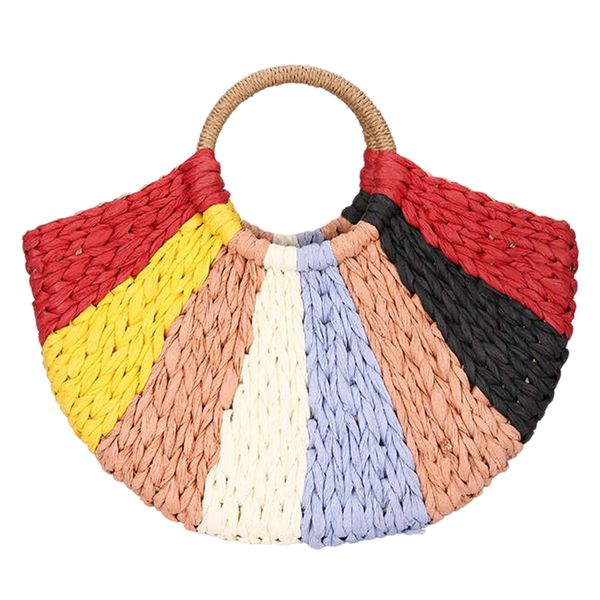 

summer straw handbags women bags for women handmade color beach handbag