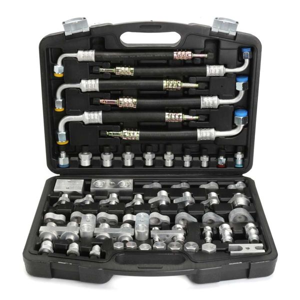 

инструмент обнаружения 55pcs / set алюминиевый автоматический кондиционер комплект для тестирования утечки для автомобилей грузовик авто экс