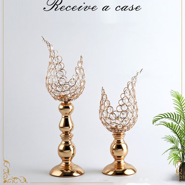 

crystals candle holders luxury candlestick unique wedding candelabra party candle stand centerpieces home table decoration