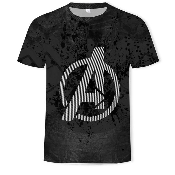 

mens designer avengers iron man 3d digital printing short sleeve t-shirt, White;black