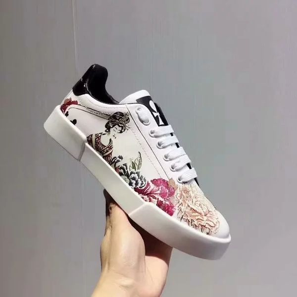 

the real leather sneakers trainers designer shoes mens womens casual shoes size 35-40 with box d5, Black