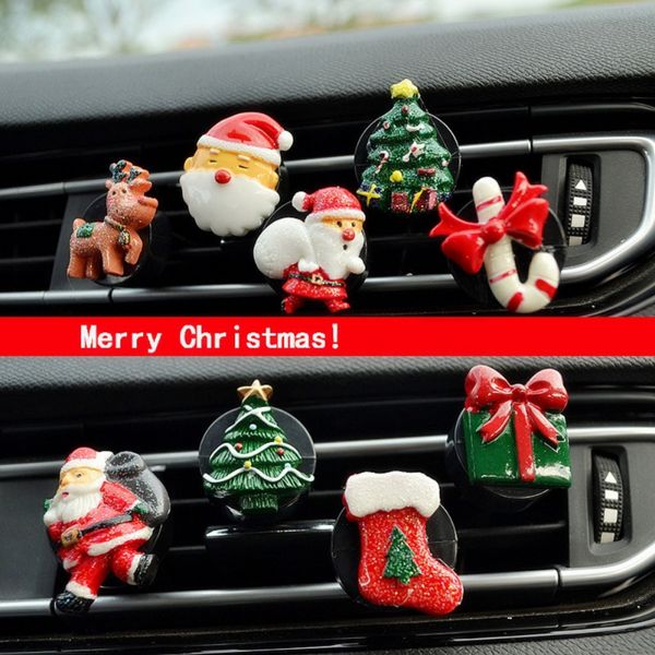

christmas car air outlet perfume tree santa claus car perfume clips air conditioner outlet clip for cars christmas decor supplie