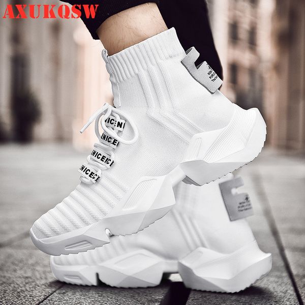 

high fashion men's sock sneakers men casual shoes breathable lace-up men shoes non-slip 2020outdoor running zapatillas
