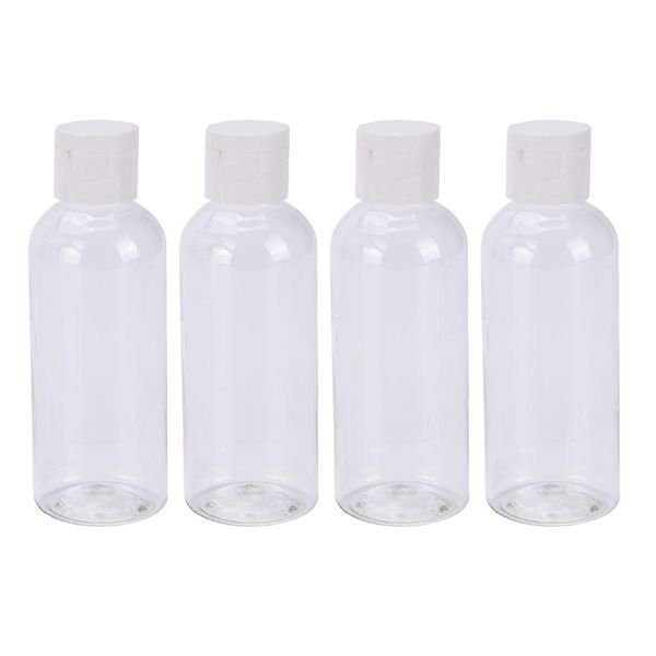 

4шт / набор save space easy clean прозрачная бытовой пластиковая многоразовая портативная мини шампунь 100мл путешествие бутылки