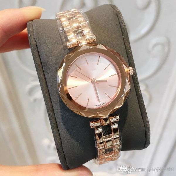 

2019 rose fashion luxury watch women quartz clock casual brand new nice feminino montre femme relogio wristwatches girl stainless steel gif, Slivery;brown