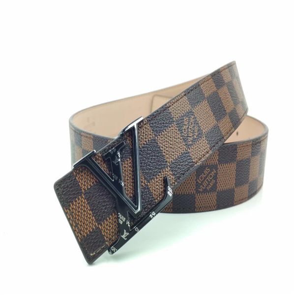 

mens womens belt black genuine leather black gold smooth buckle with orange box orange dust bag orange gift bag 35-46, Black;purple