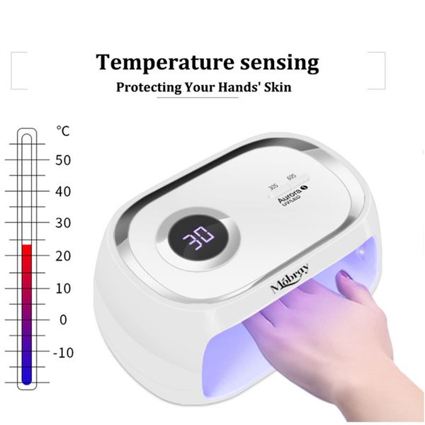 

48w uv led nail lamp with 24 pcs leds for manicure gel nail dryer drying polish lamp 30s/60s/90s auto sensor manicure tools