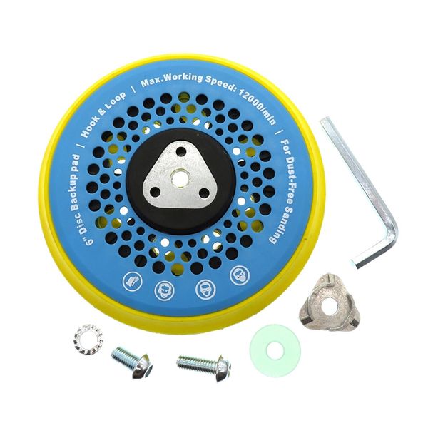 

6 inch 150mm multi-functional sanding pad sander backing pad dust 17-hole hook and loop power tools accessories
