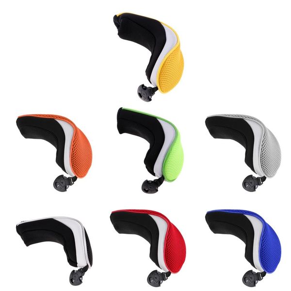 

mesh golf club head cover hybrid utility headcover случая протектора с взаимозаменяемыми номер тэг для блейд-гольф putter yjapx
