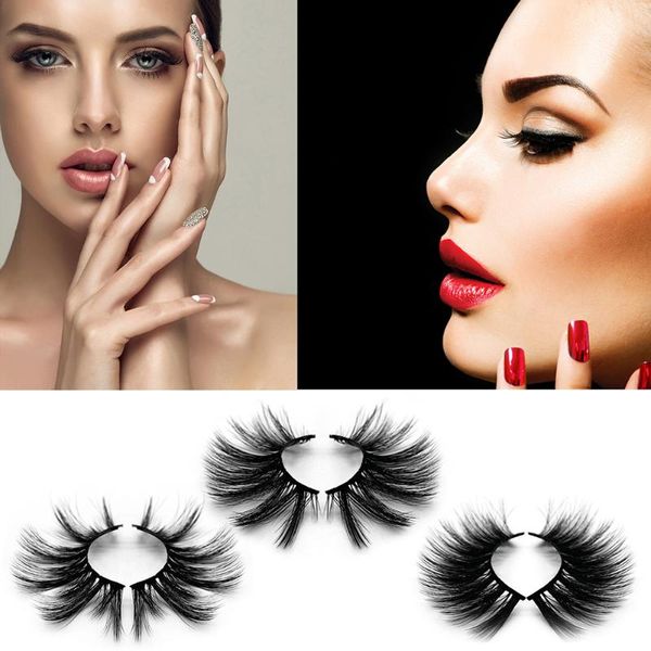 

25mm 6d mink false eyelashes fluffy extension makeup fake lashes for dramatic extended beauty makeup false eyelashes