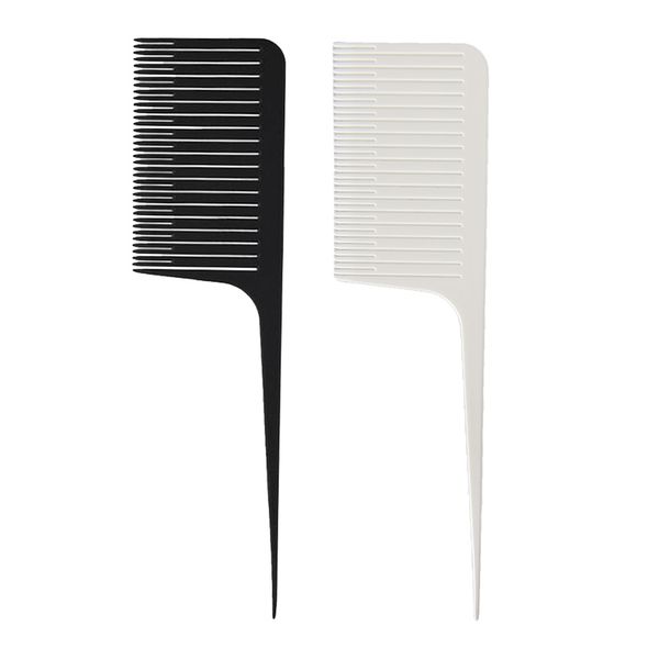 

2x black&white abs sectioning weaving highlighting foiling hair comb combs, Silver