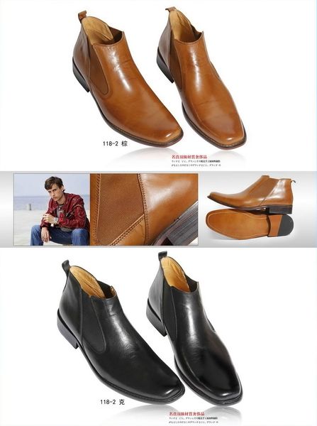 3 britische minimalistische Lederstiefel, hohe Herren-Schnürstiefel, Ochsenleder, Metallschnalle, Mokassin-Schuhe, Leder, rote Unterseite, Loafer, glänzender Mokassin, Business-Casual, große Größe