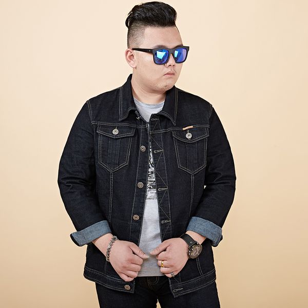 

2019 men's denim coats and jackets brand men clothes jeans jackets chaqueta hombre blue large big size m-7xl 8xl, Black;brown