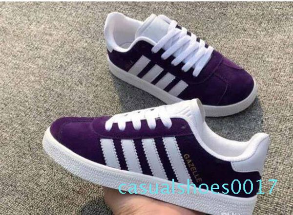 

r1 2020 gazelle classic casual flat shoes suede sneakers outdoor lightweight men women zapatillas walking hiking shoes size25-45 c17, Black