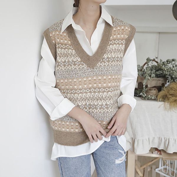 

v-образный вырез свитер для womenvest женского рукавов хлопок мягкой трикотажных пуловеров моды геометрия массив свитера, Black;white