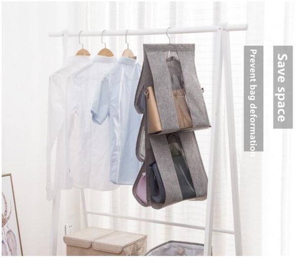 

2 шт пять сетки хлопок-лен многофункциональный мешок хранения организатор визуальная мешка для сбора пыли cyr 002