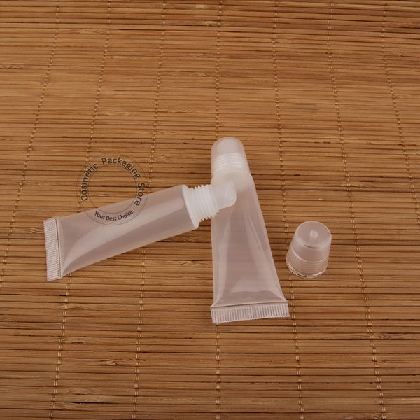 500 pçs / lote atacado 8g plástico vazio labial tubo cosmético batom macio tubo mini 8ml lip bla pote