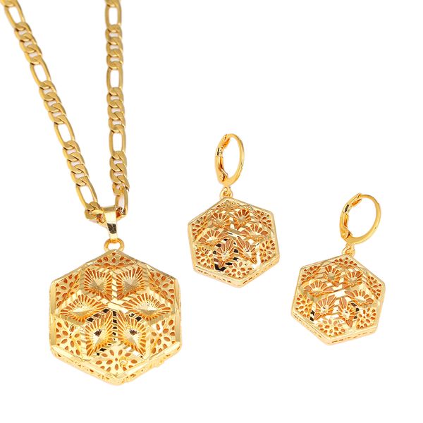 

arrival ethiopian jewelry set pendant necklace earrings geometric jewelry 24k gold eritrea habesha women party african set, Silver