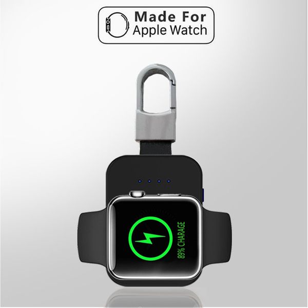 

External battery pack qi wirele charger for apple watch iwatch 1 2 3 wirele charger power bank 950mah portable outdoor charger